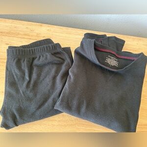 Boys black Thermal Crewneck Sweater